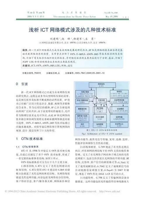浅析ICT网络模式涉及的几种技术标准