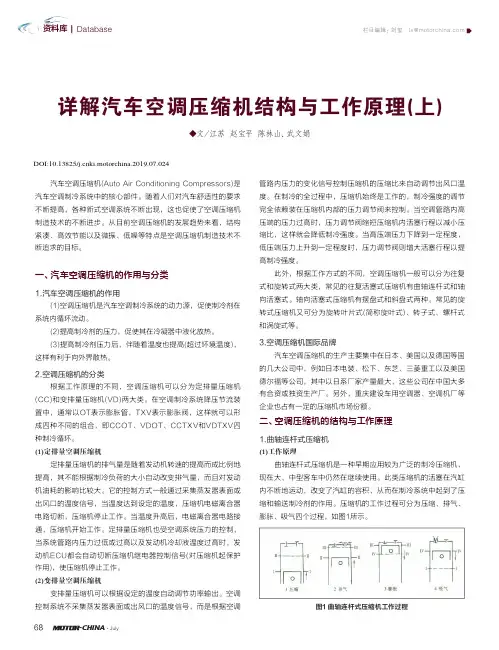 详解汽车空调压缩机结构与工作原理(上)