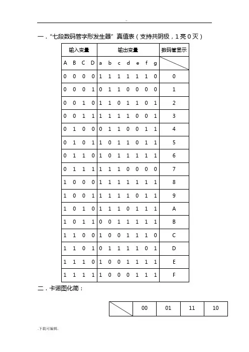 数字逻辑第一次大作业