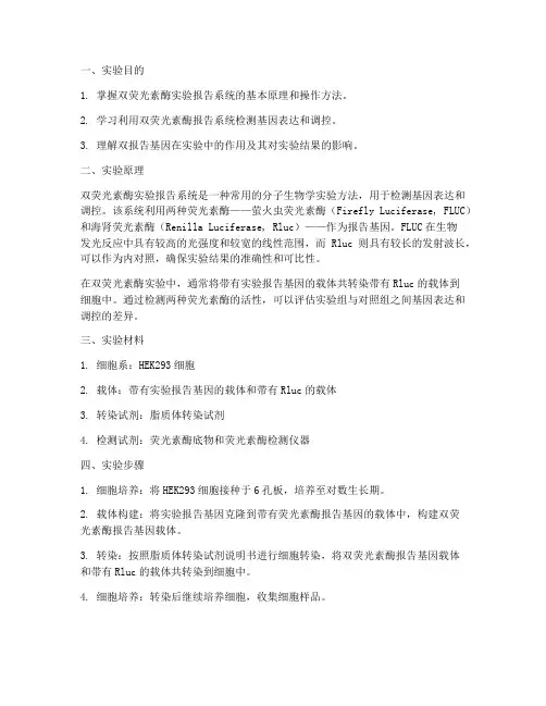 双荧光素实验报告