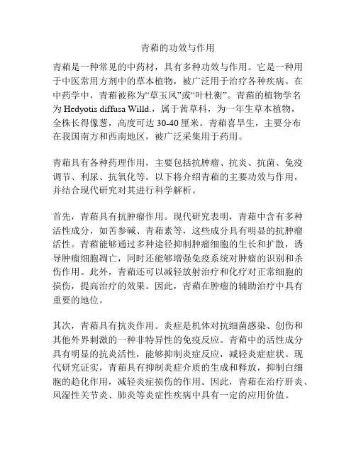 青葙的功效与作用