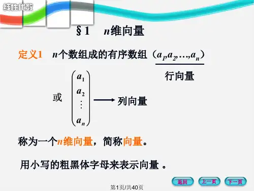 n维向量与向量空间
