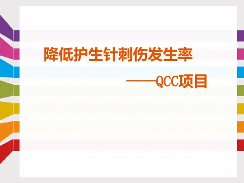 降低护生针刺伤发生率 ppt课件