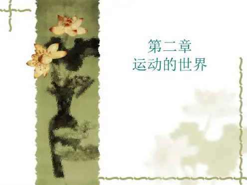物理：第二章《运动的世界》课件2(沪科版八年级-)