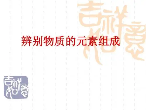 辨别物质的元素组成课件