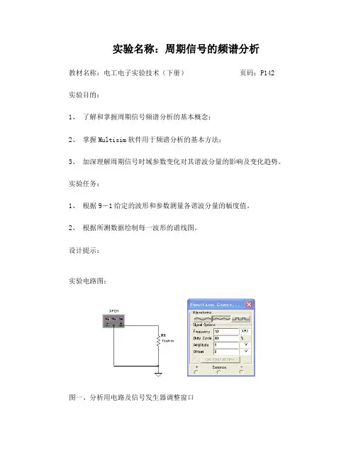 周期信号频谱分析
