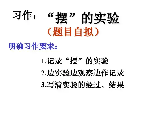 习作4有趣的实验21页PPT文档