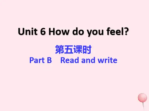 人教PEP(三起)六年级英语上册课件Unit 6 How do you feel-Part B    Read and write