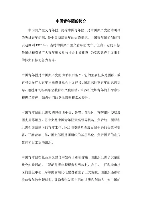 中国青年团的简介
