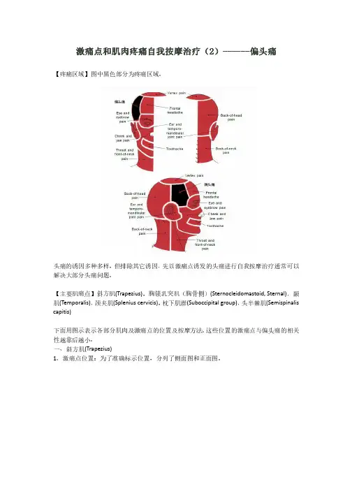 激痛点和肌肉疼痛自我按摩治疗(2)------偏头痛