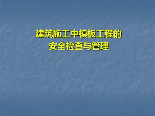 模板工程的安全管理ppt课件