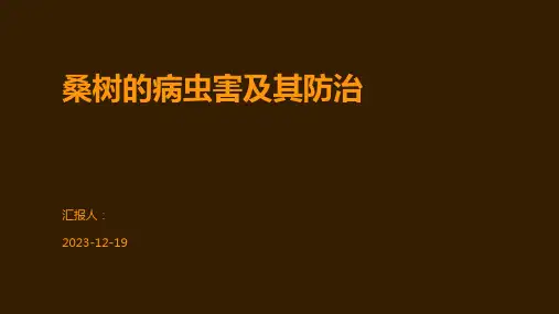 桑树的病虫害及其防治