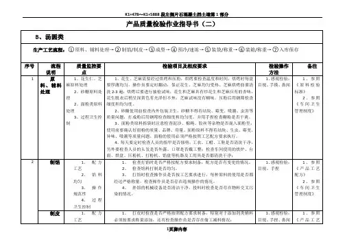 速冻汤圆质量检查作业指导书
