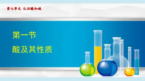 第一节 酸及其性质 九年级化学下册(鲁教版2024)