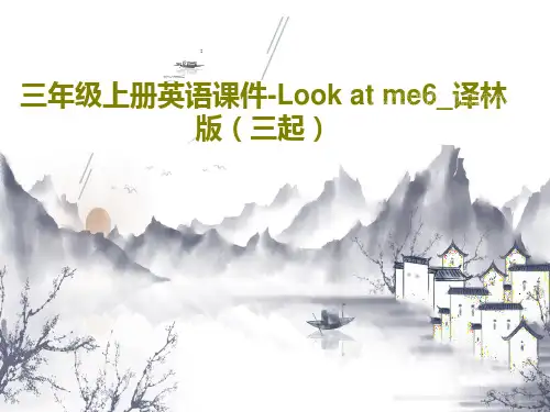 三年级上册英语课件-Look at me6_译林版(三起)33页PPT