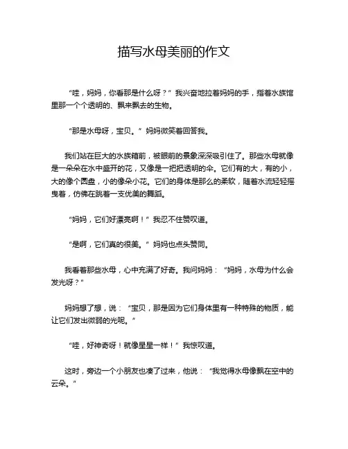 描写水母美丽的作文