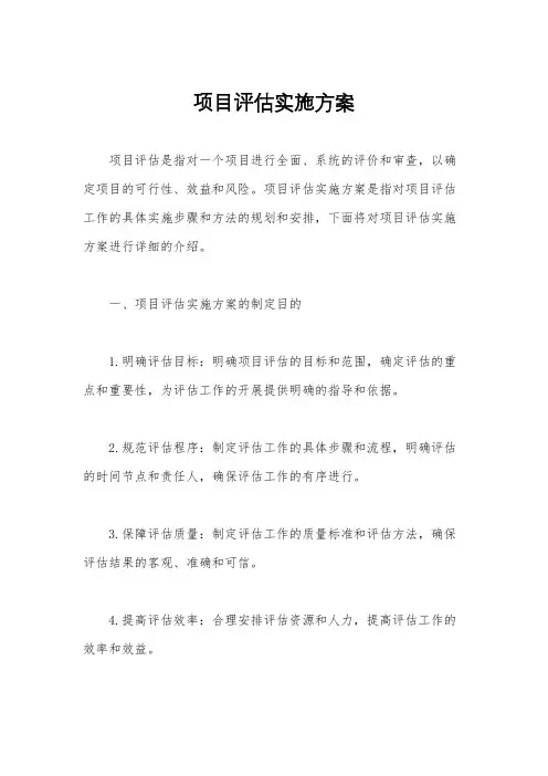 项目评估实施方案
