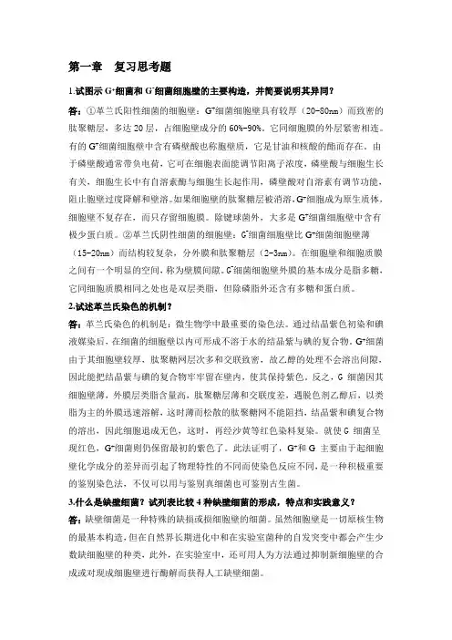 微生物学-复习题-2015汇总