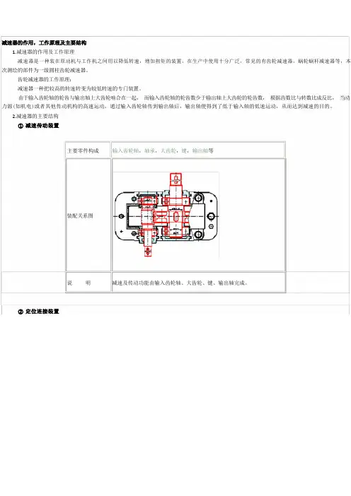 减速器工作原理及各部分结构