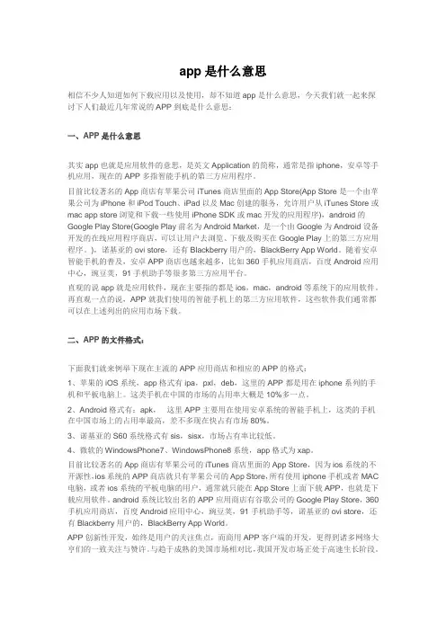 app是什么意思
