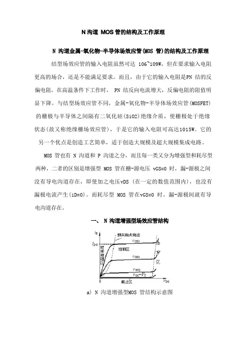 N沟道MOS管的结构及工作原理