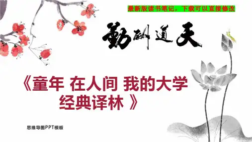 《童年 在人间 我的大学 经典译林 》读书笔记思维导图