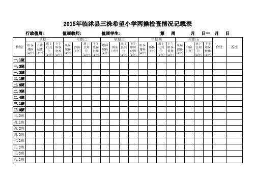 两操检查表
