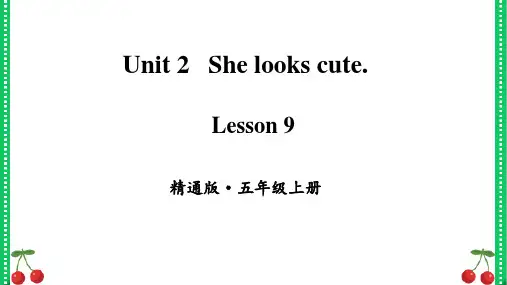 人教精通版五年级上册英语lesson 9-10精品课件