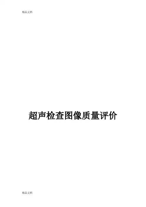 最新医技科超声室超声检查图像质量评价计划-