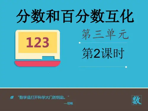 《分数和百分数互化及大小比较》课件
