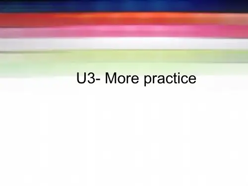 U3-More_practice上海牛津版八年级上册