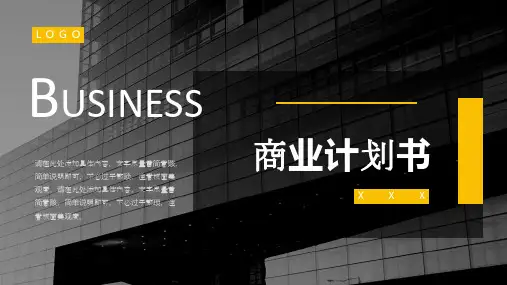 简约商业计划书PPT模板