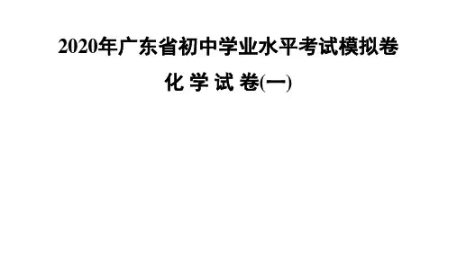 2020年广东省初中学业水平考试模拟卷  化 学 试 卷(共51张PPT)