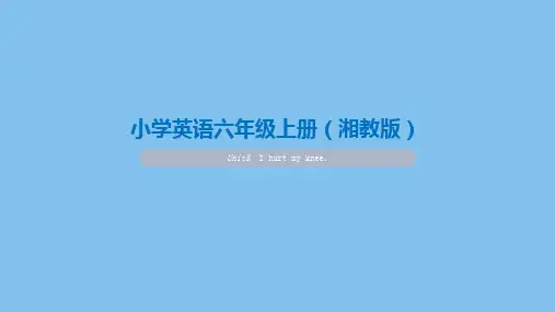 湘少版六年级英语上册Unit5  I hurt my knee