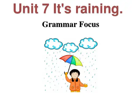 人教新目标七年级英语下册----]Unit7 It's raining