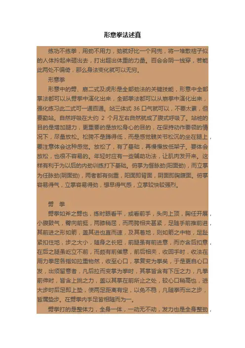 形意拳法述真