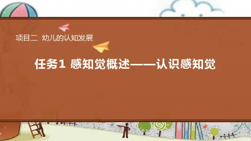 中职《幼儿心理学》课程教学课件-项目二任务1  感知觉概述——认识感知觉