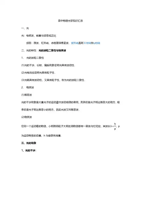 高中物理光学