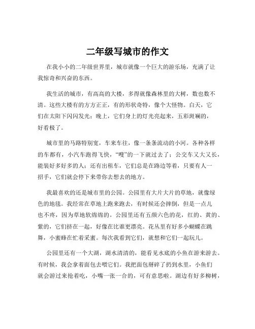 二年级写城市的作文