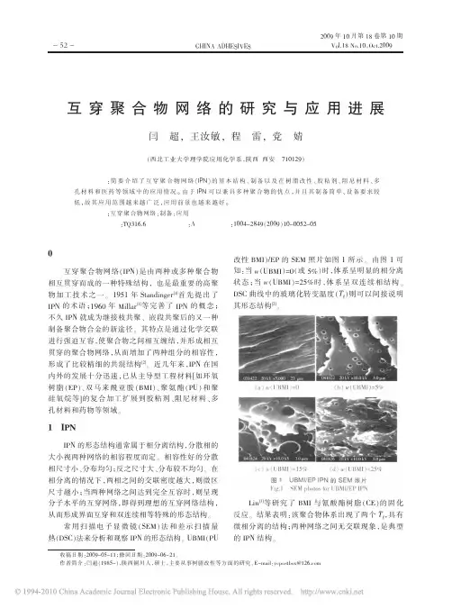 互穿聚合物网络的研究与应用进展