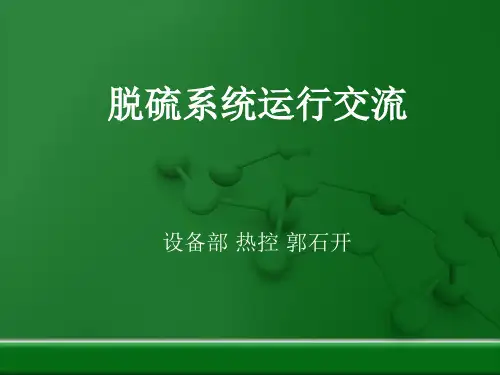 脱硫系统运行交流