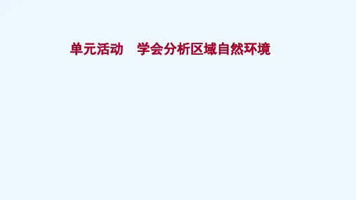 2021_2022学年新教材高中地理第五单元自然环境的特征单元活动学会分析区域自然环境课件鲁教版选择