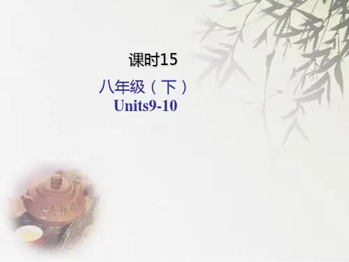 人教版2019年中考英语复习课时15八下Units9_10课件