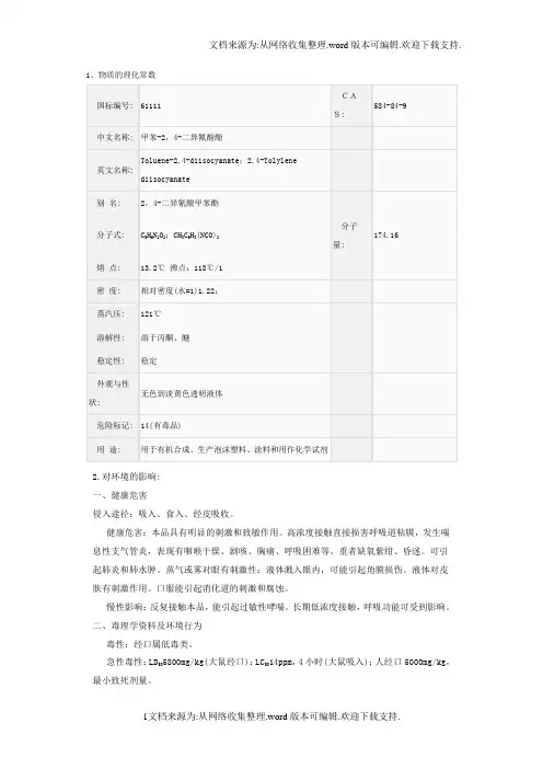 甲苯2,4二异氰酸酯