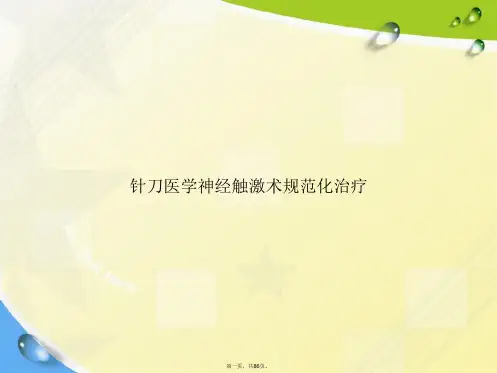 针刀医学神经触激术规范化治疗2讲课文档