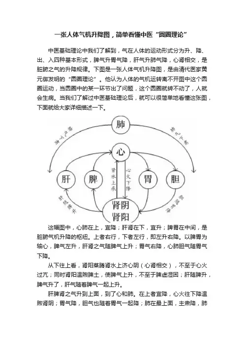 一张人体气机升降图，简单看懂中医“圆圈理论”