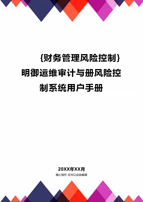 {财务管理风险控制}明御运维审计与册风险控制系统用户手册