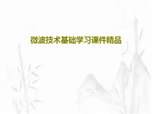 微波技术基础学习课件精品共68页