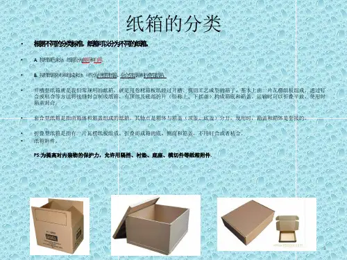 纸箱产品知识学习