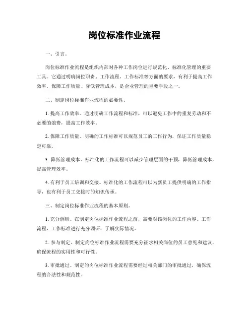 岗位标准作业流程